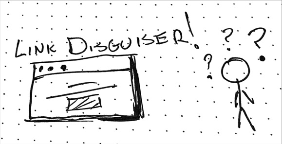 a stick figure wondering what Link Disguiser is